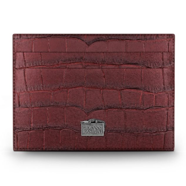 Portacarte Giovanni Raspini Pelle Croco